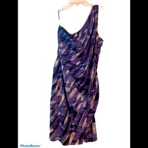 CYNTHIA STEFFE- ONE SHOULDER SILK DRESS